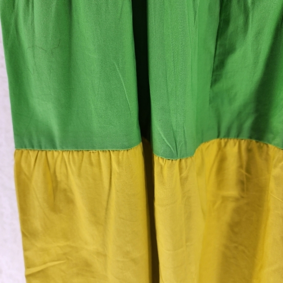 Donna Morgan Women's Color Block Tiered Midi Dress - Picture 5 of 8